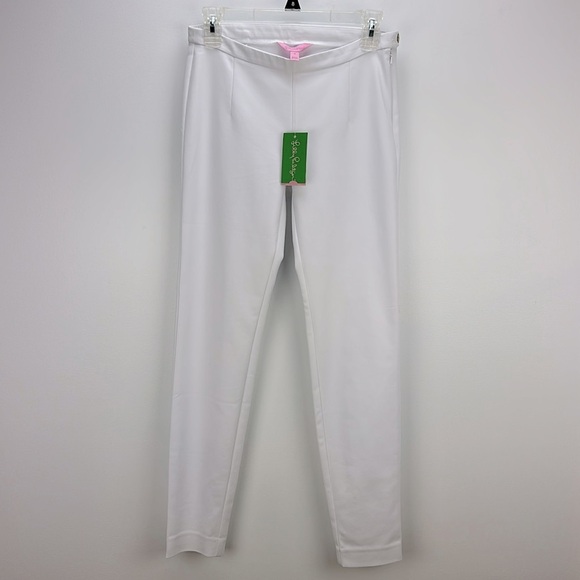 Lilly Pulitzer White Alessia Stretch Dinner Pant 4 Resort  Office Classi… - Picture 2 of 13